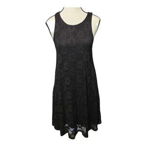 Ginger G Whimsigoth Lace Black Dress Womens Size Medium Romantic Witchy A-Line